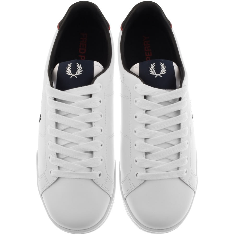 Alternative Image for ProductFred Perry B722 Leather Trainers White3